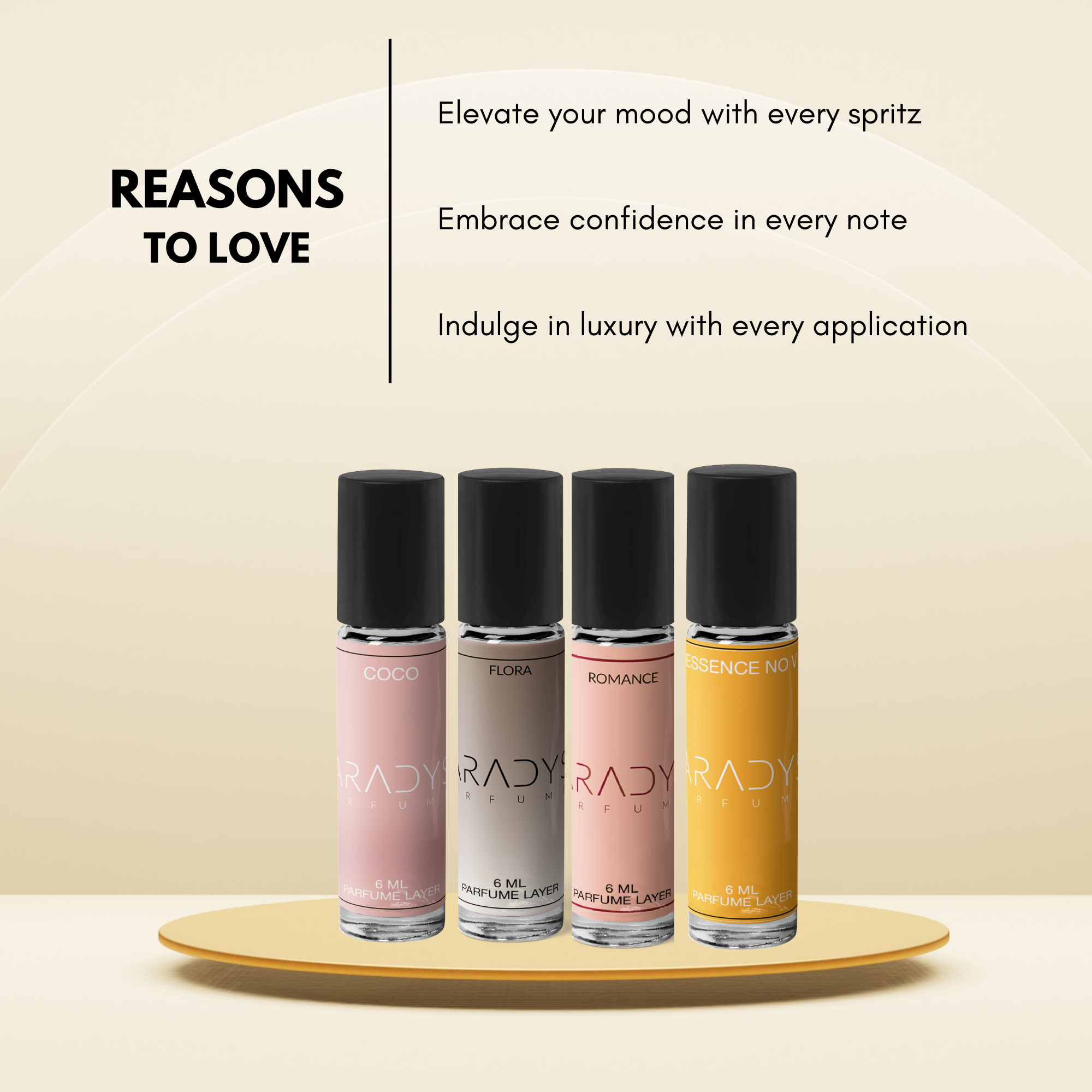 Best Seller Attars For Women - Pack Of 4 | Coco | Flora | Romance | Essence No V