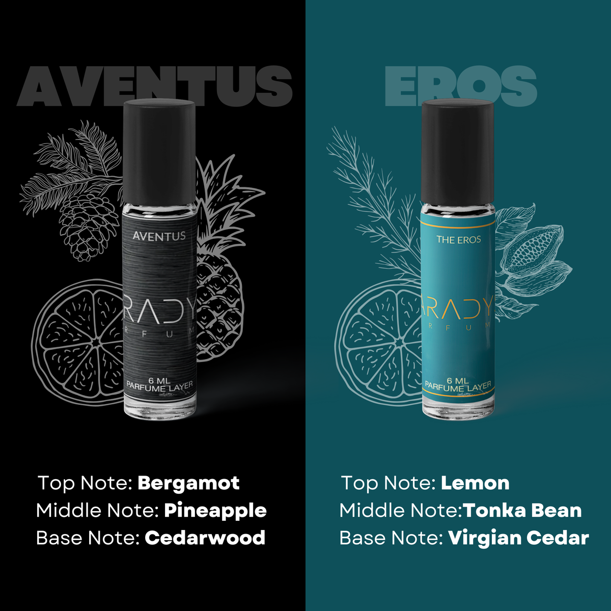 Travel Attars - Pack Of 4 | Eros | Invictus | Aventus | Savage