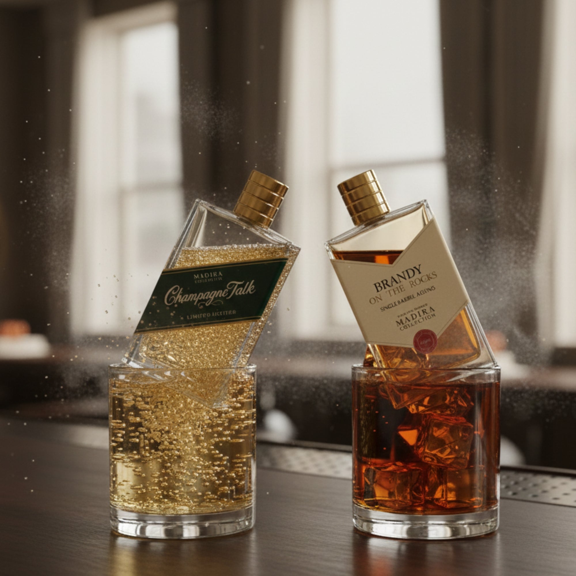 BOOZY COMBO: BRANDY AND CHAMPAGNE