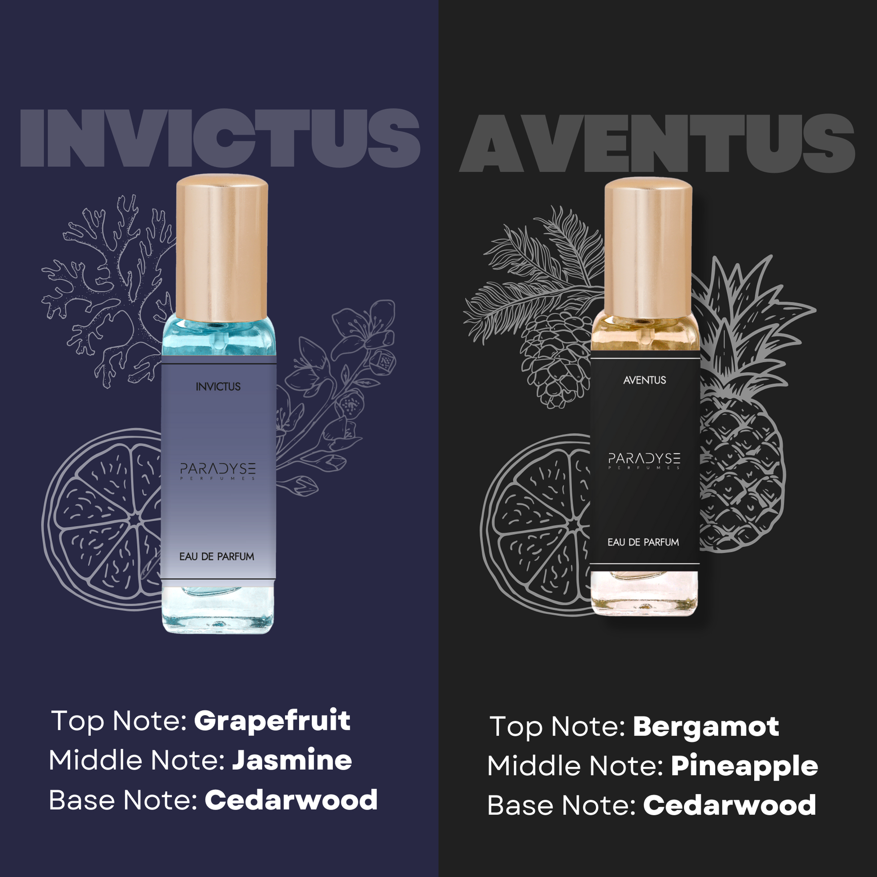 Office perfumes - Pack Of 4 | The Invictus | Aventus | BR540 | Savage 4 X 20 ml