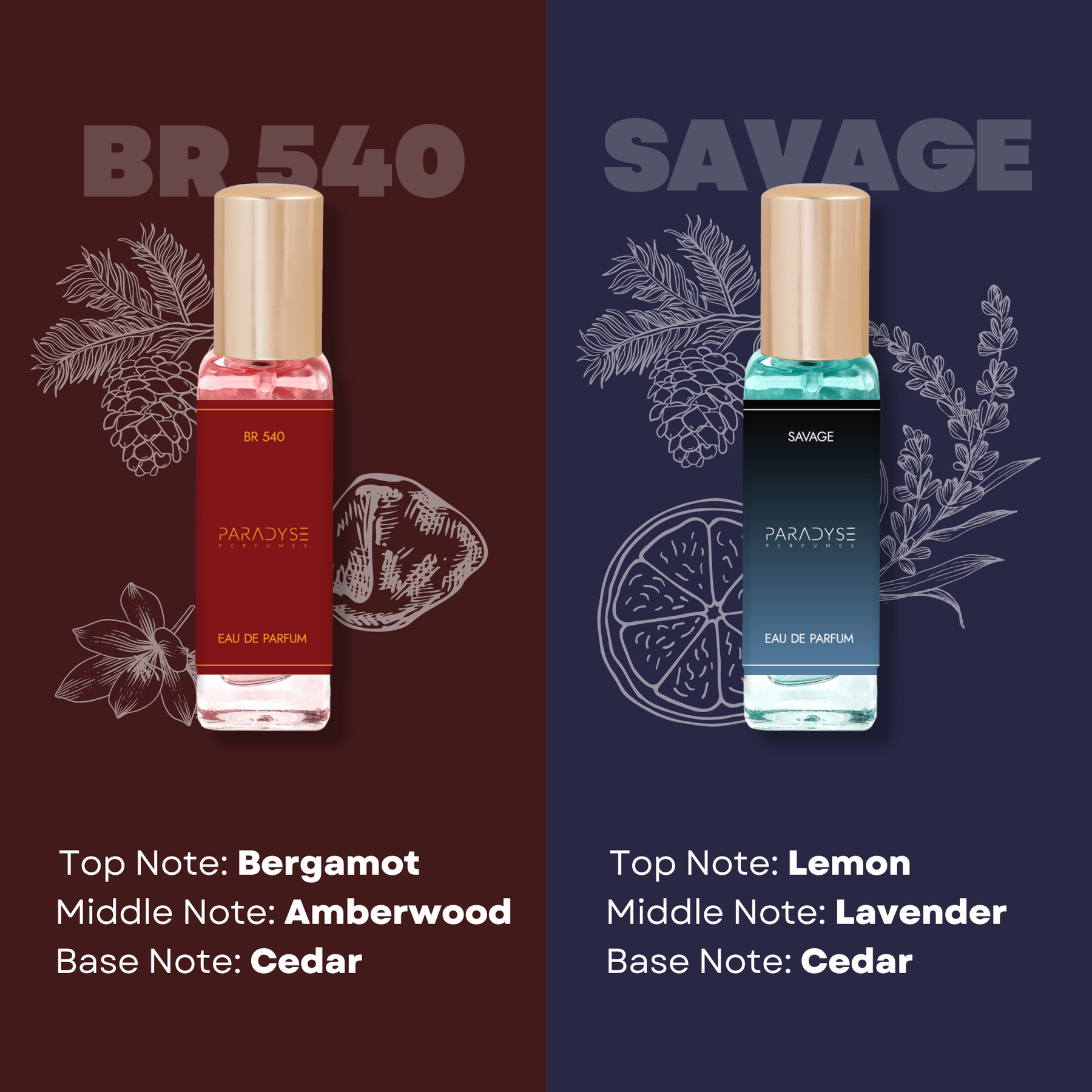 Office perfumes - Pack Of 4 | The Invictus | Aventus | BR540 | Savage 4 X 20 ml