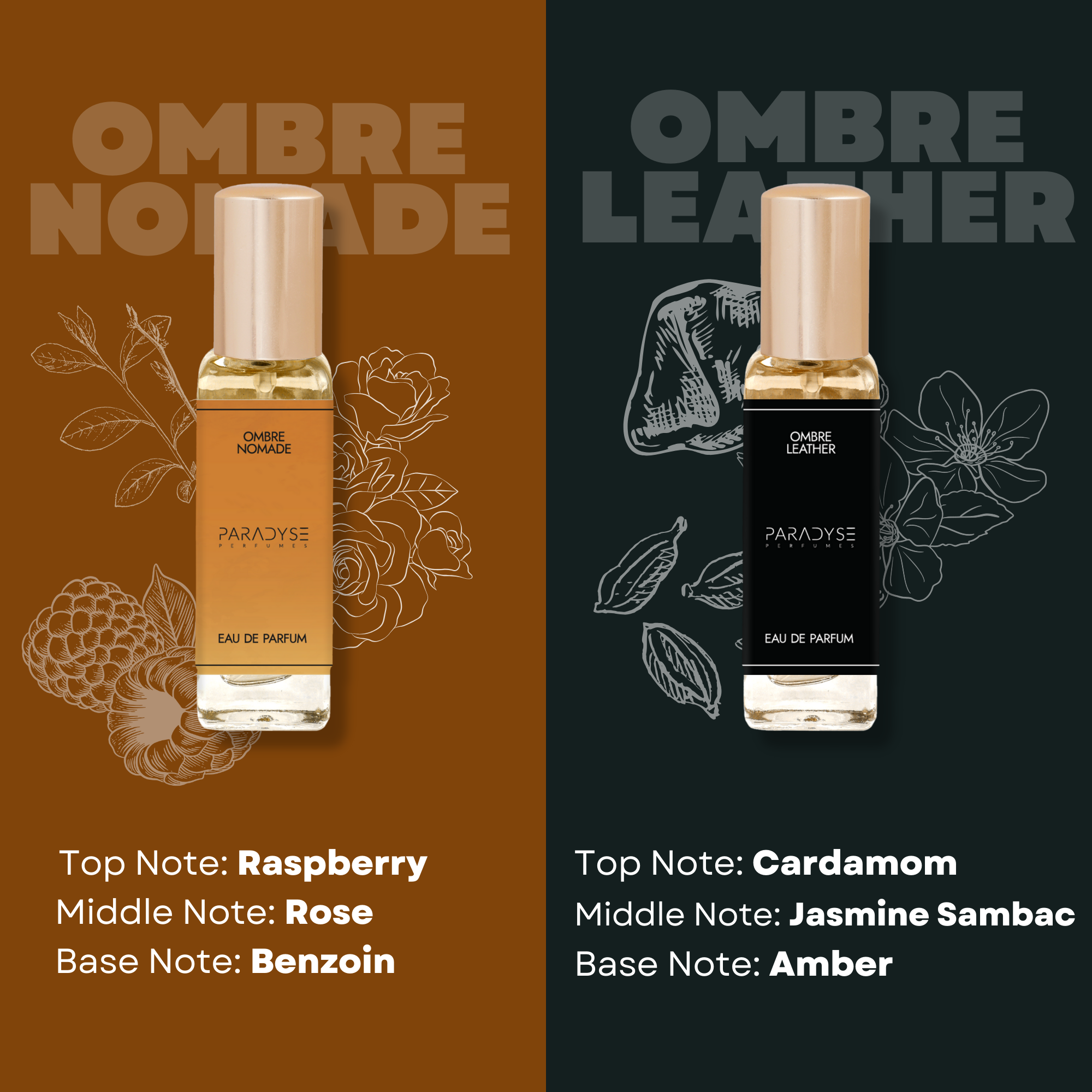 Party perfumes - Pack Of 4 | Most Wanted | Save The King | Ombre Nomade | Ombre Leather 4 X 20 ML