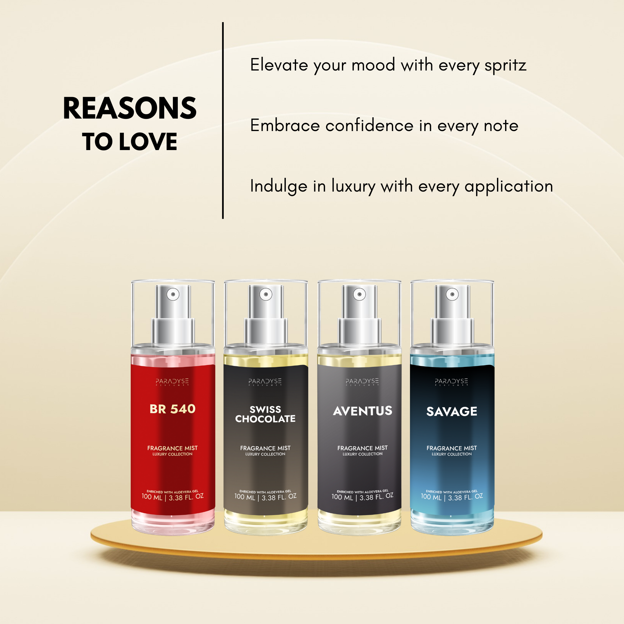 Body Mist For Groom - Pack Of 4 | Swiss Chocolate | Aventus | BR 540 | Savage | 4 X 100ML