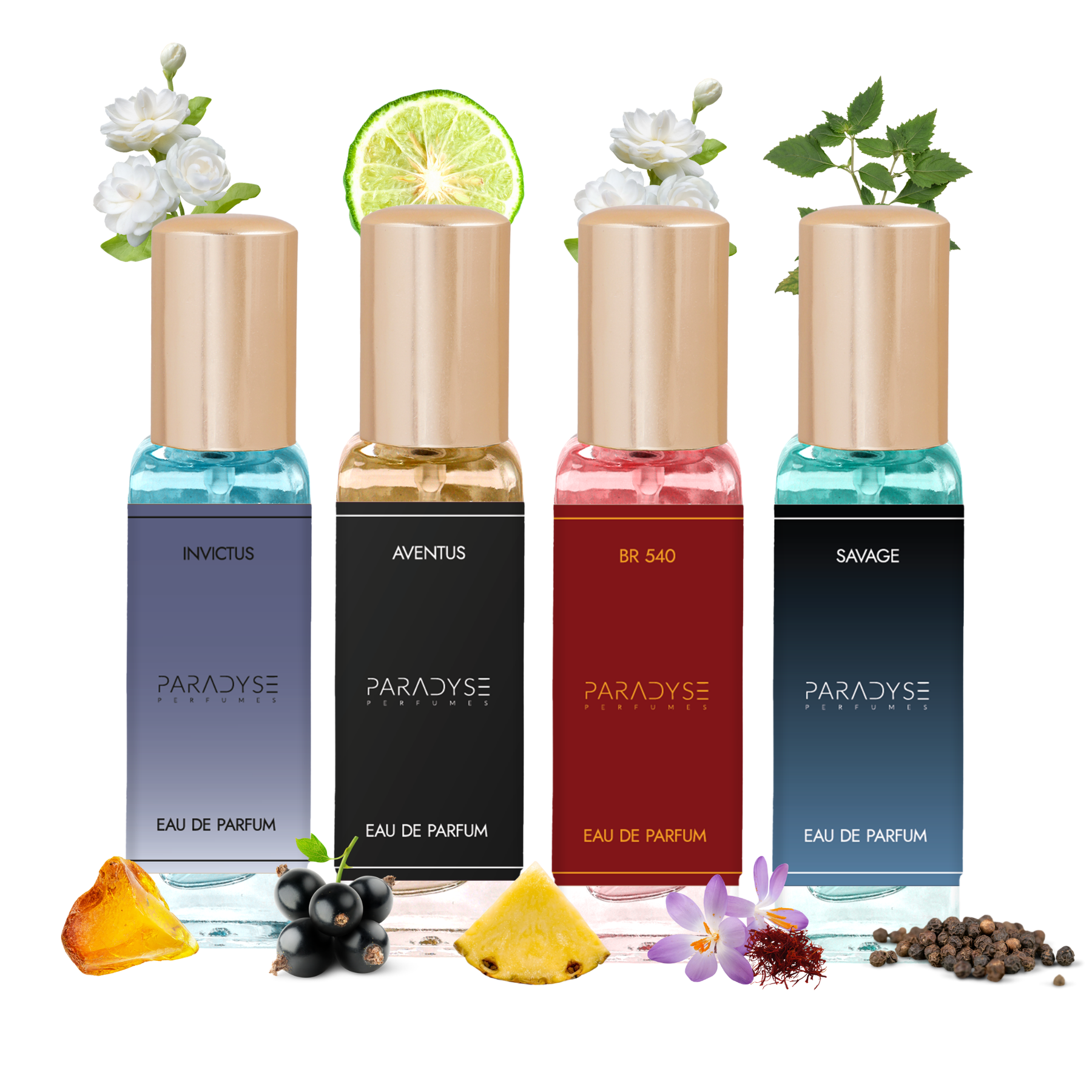 Office perfumes - Pack Of 4 | The Invictus | Aventus | BR540 | Savage 4 X 20 ml