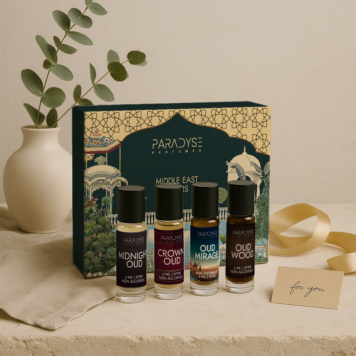 Oud Attars - Midnight Oud | Crown Oud |  Oud Mirage |  Oud Wood | Pack Of 4
