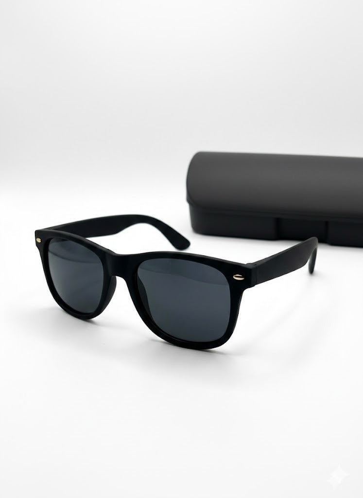 Wayfarer Sunglasses + Protective Case + Microfiber Lens Cloth