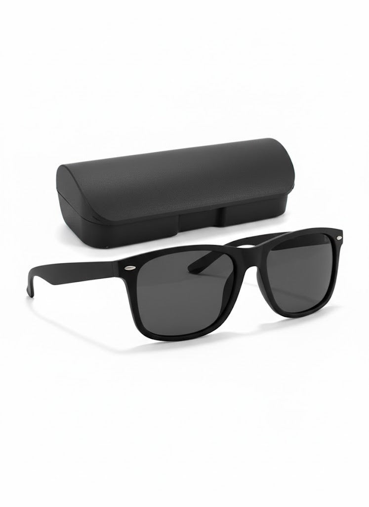 Wayfarer Sunglasses + Protective Case + Microfiber Lens Cloth